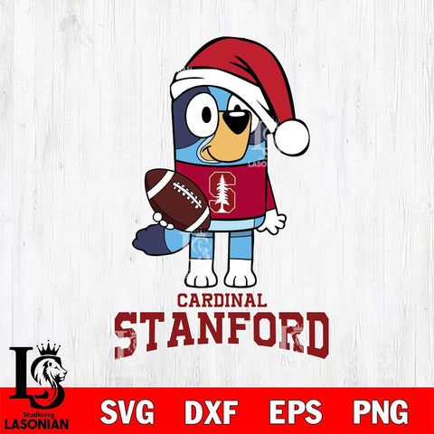 Stanford Cardinal Bluey Christmas Svg Eps Dxf Png File, Digital Download