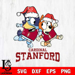 Stanford Cardinal Bluey Christmas Holiday Svg Eps Dxf Png File, Digital Download