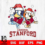 Stanford Cardinal Bluey Christmas NFL Svg Eps Dxf Png File, Digital Download