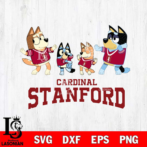 Stanford Cardinal Bluey Dance Squats Svg Eps Dxf Png File, Digital Download, Instant Download