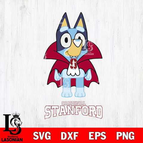 Stanford Cardinal Bluey Dracula Halloween Svg Eps Dxf Png File, Digital Download, Instant Download