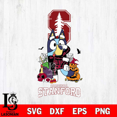 Stanford Cardinal Bluey Halloween NCAA 2 Svg Eps Dxf Png File, Digital Download, Instant Download