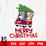 Stanford Cardinal Bluey Merry Christmas Svg Eps Dxf Png File, Digital Download