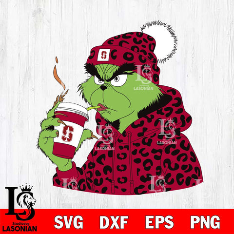 Stanford Cardinal Boujee Grinch 8 Svg Eps Dxf Png File, Digital Download, Instant Download