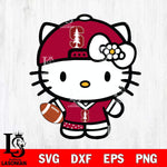 Stanford Cardinal Cute Hello Kitty Football 10 Svg Eps Dxf Png File, NCAA svg, Digital Download, Instant Download