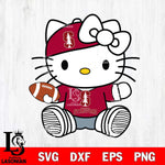 Stanford Cardinal Cute Hello Kitty Football 11 Svg Eps Dxf Png File, NCAA svg, Digital Download, Instant Download