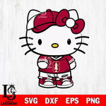 Stanford Cardinal Cute Hello Kitty Football 2 Svg Eps Dxf Png File, NCAA svg, Digital Download, Instant Download