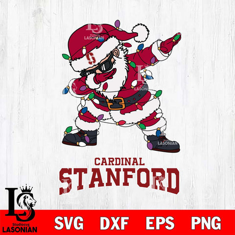 Stanford Cardinal Dabbing Santa Claus Ugly Christmas Svg dxf eps png pdf file,NCAA svg,Digital Download,Cricut file