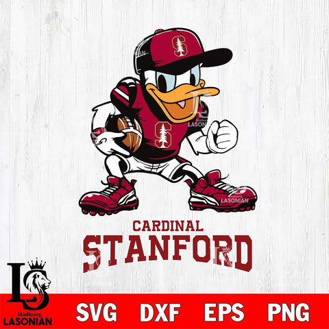 Stanford Cardinal Donal Duck Disney, Svg Eps Dxf Png File, Digital Download