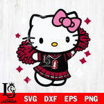 Stanford Cardinal Hello Kitty Cheerleader 4 Svg Eps Dxf Png File, Digital Download, Instant Download