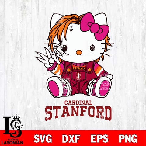 Stanford Cardinal Hello Kitty Horror Svg Eps Dxf Png File, Digital Download