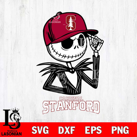 Stanford Cardinal Jack Skellington 3 Halloween Svg Eps Dxf Png File, NCAA svg, Digital Download, Instant Download