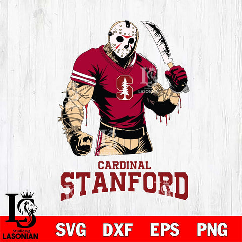 Stanford Cardinal Jason Voorhees Svg Eps Dxf Png File, Digital Download