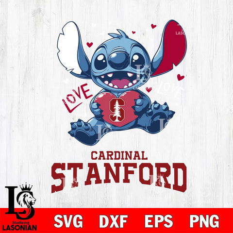 Stanford Cardinal Love Stitch, Svg Eps Dxf Png File, Digital Download