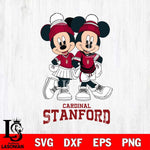 Stanford Cardinal Mickey And Minnie Mouse Football Svg Eps Dxf Png File, NCAA svg , File Cut , Digital Download , Instant Download, Cut Svg Files