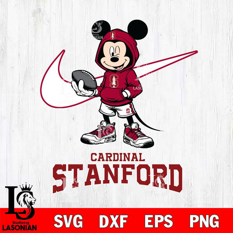 Stanford Cardinal Mikey Mouse Disney NIKE, Svg Eps Dxf Png File, Digital Download