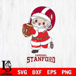 Stanford Cardinal Santa Claus Cute Svg dxf eps png pdf file,NCAA svg,Digital Download,Cricut file