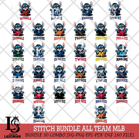 Stitch Ghost MLB Svg Eps Dxf Png File, Bundle MLB svg, Digital Download, Instant Download