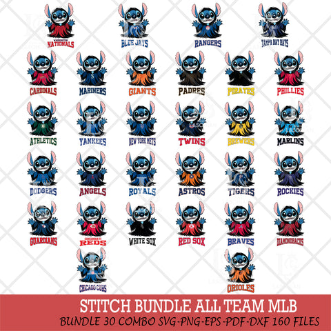 Stitch Ghost MLB Svg Eps Dxf Png File,bundle MLB svg, Digital Download, Instant Download