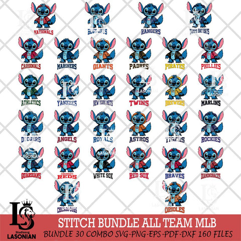 Stitch Halloween MLB Svg Eps Dxf Png File, Bundle MLB svg, Digital Download, Instant Download