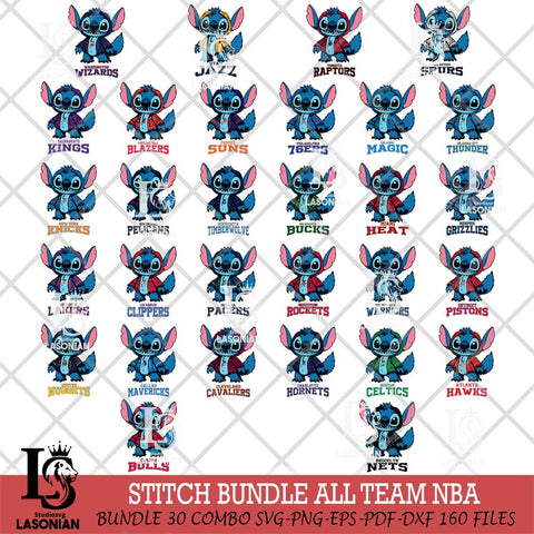 Stitch Halloween NBA Svg Eps Dxf Png File, Bundle NBA svg, Digital Download, Instant Download