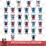 Stitch Horror 2 NBA Svg Eps Dxf Png File, Bundle NBA svg, Digital Download, Instant Download