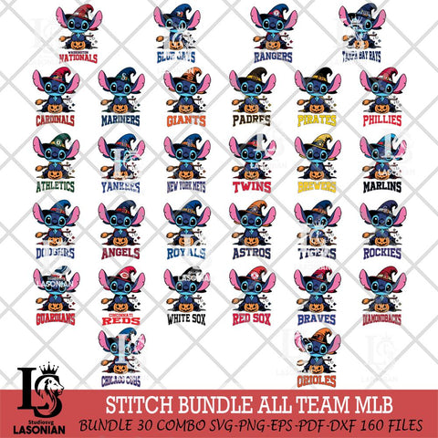 Stitch witch MLB Svg Eps Dxf Png File, Bundle MLB svg, Digital Download, Instant Download