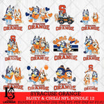 Syracuse Orange Bluey & Bingo Bundle 12 SVG Svg Eps Dxf Png File, Bundle NCAA svg, Digital Download, Instant Download