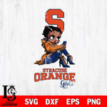 Syracuse Orange Beauty Black Fan Girl Football, Svg Eps Dxf Png File, Digital Download