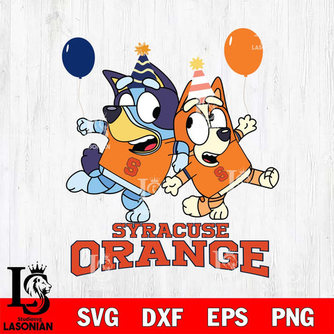 Syracuse Orange Bluey & Bingo 2 Svg Eps Dxf Png File, NCAA svg, Digital Download, Instant Download