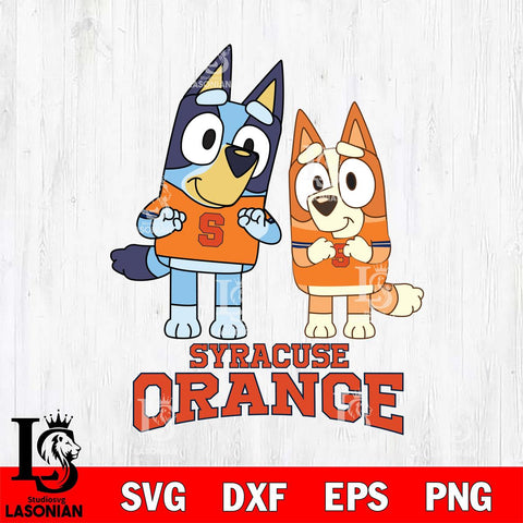 Syracuse Orange Bluey & Bingo 6 Svg Eps Dxf Png File, NCAA svg, Digital Download, Instant Download