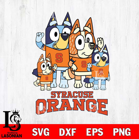 Syracuse Orange Bluey & Bingo 7 Svg Eps Dxf Png File, NCAA svg, Digital Download, Instant Download