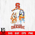 Syracuse Orange Bluey Bingo Dance Mode Svg Eps Dxf Png File, NCAA svg, Digital Download, Instant Download