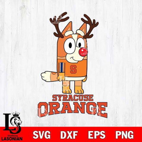 Syracuse Orange Bluey Chilli Christmas Deer Svg Eps Dxf Png File, Digital Download