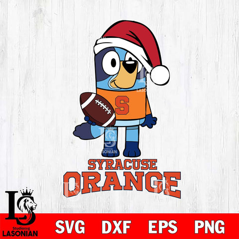 Syracuse Orange Bluey Christmas Svg Eps Dxf Png File, Digital Download