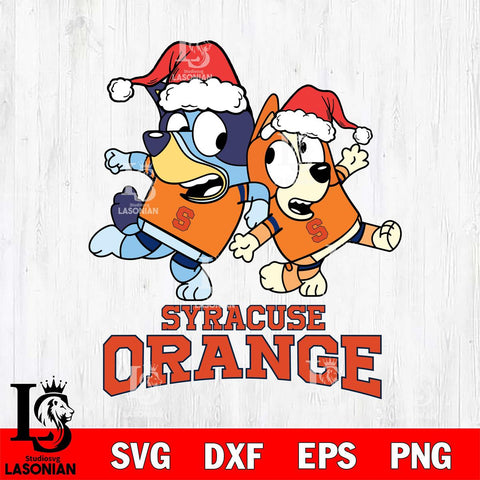 Syracuse Orange Bluey Christmas Holiday Svg Eps Dxf Png File, Digital Download