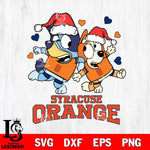 Syracuse Orange Bluey Christmas NFL Svg Eps Dxf Png File, Digital Download