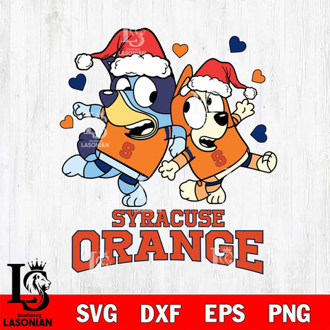 Syracuse Orange Bluey Christmas NFL Svg Eps Dxf Png File, Digital Download