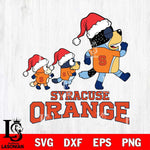 Syracuse Orange Bluey Family Christmas Svg Eps Dxf Png File, Digital Download