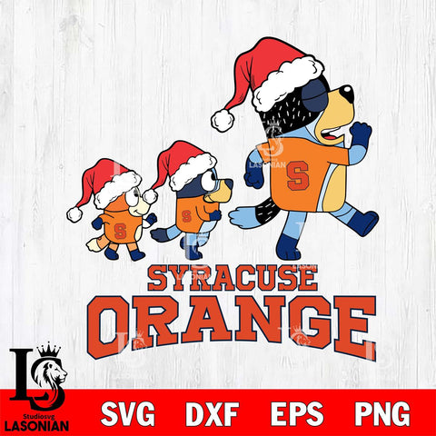 Syracuse Orange Bluey Family Christmas Svg Eps Dxf Png File, Digital Download