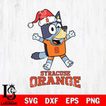 Syracuse Orange Bluey Happy Christmas Svg Eps Dxf Png File, Digital Download