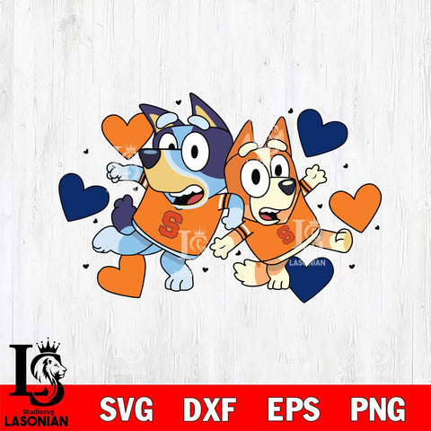 Syracuse Orange Bluey heart Svg Eps Dxf Png File, Digital Download, Instant Download