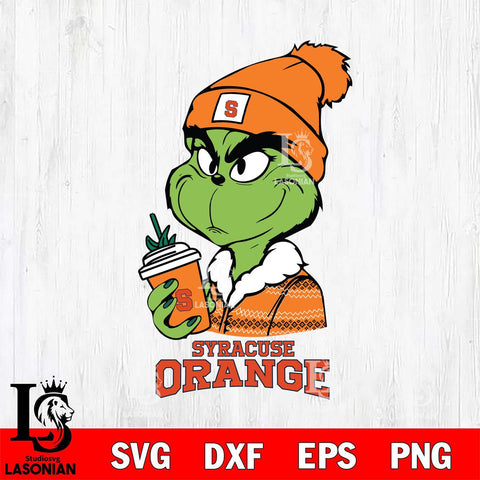 Syracuse Orange Boujee Grinch Christmas Cut Files Cricut, Svg Dxf Eps Png file, Digital download , Silhouette