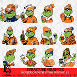 Syracuse Orange Boujee Grinch NCAA Bundle 12 SVG Eps Dxf Png File, Digital Download, Instant Download