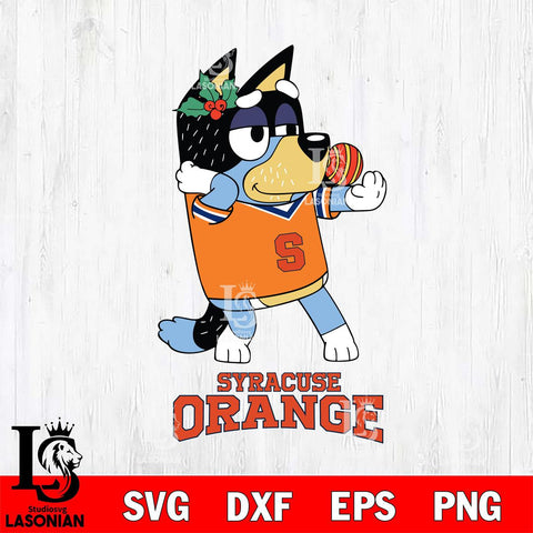 Syracuse Orange Christmas Bluey Bandit Heeler Cut Files,Bluey Cricut,Christmas Svg , Bluey svg , Digital Download, dxf eps png pdf file