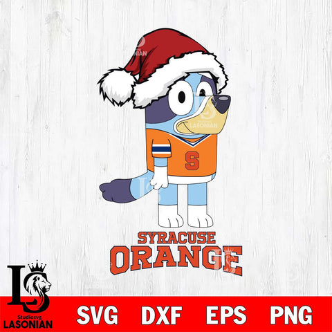 Syracuse Orange Christmas Bluey Hat Cut Files,Bluey Cricut,Christmas Svg , Bluey svg , Digital Download, dxf eps png pdf file