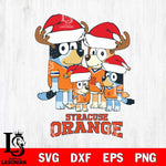 Syracuse Orange Christmas Bluey Santa Family Cut Files,Bluey Cricut,Christmas Svg , Bluey svg , Digital Download, dxf eps png pdf file