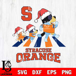 Syracuse Orange Christmas Family Bluey Walking Cut Files,Bluey Cricut,Christmas Svg , Bluey svg , Digital Download, dxf eps png pdf file