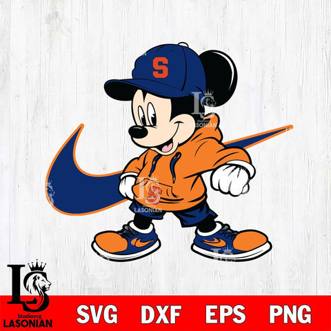 Syracuse Orange Cool Mickey Mouse Svg Eps Dxf Png File, NCAA svg, Digital Download, Instant Download