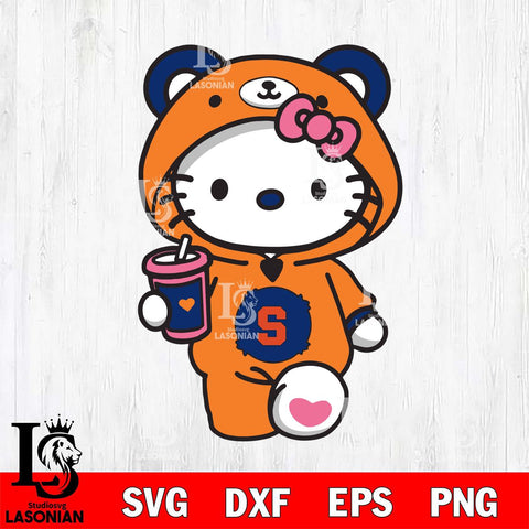 Syracuse Orange Cute Hello Kitty Svg Eps Dxf Png File, Digital Download, Instant Download